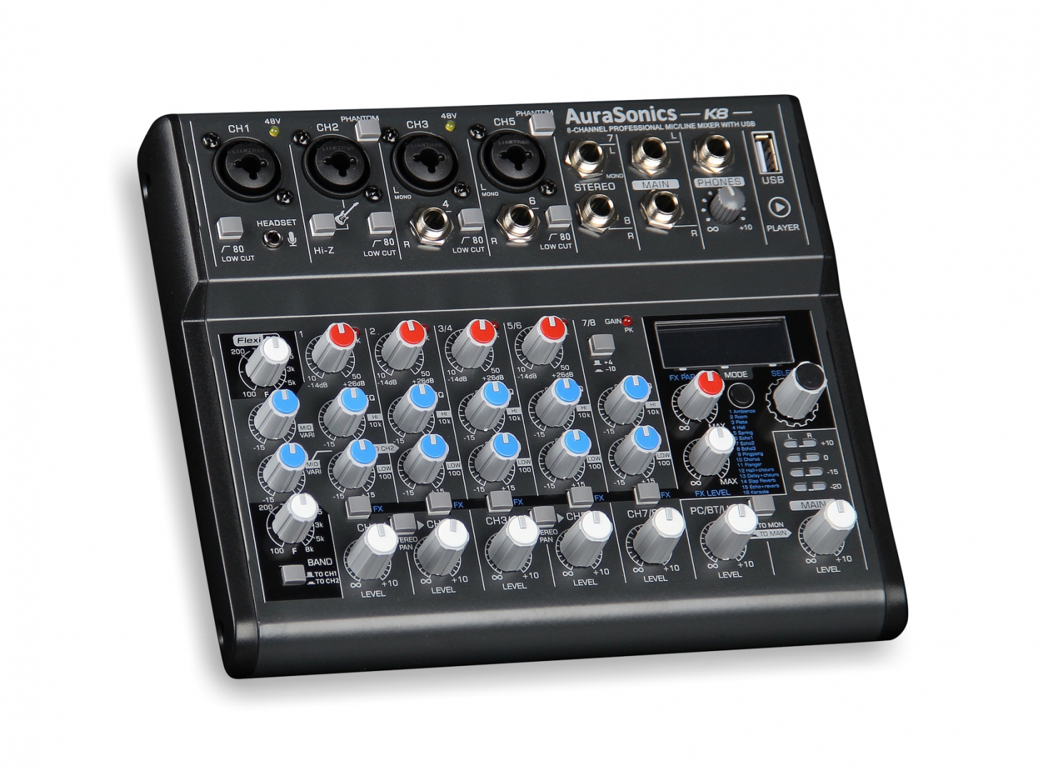 AuraSonics K8 компактный микшерный пульт