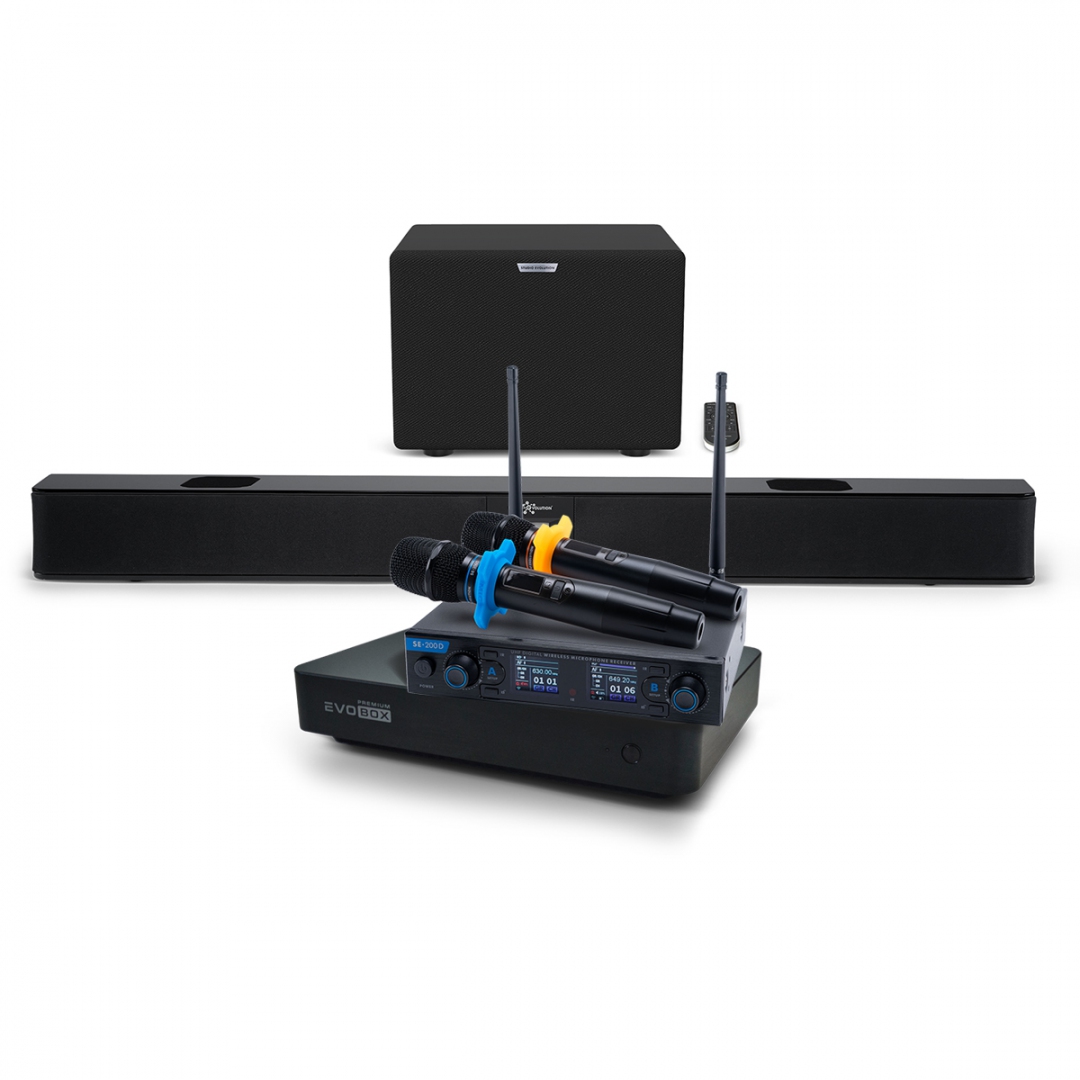 Hi-End караоке-система EVOBOX Premium + EvoSoundBar (саундбар с караоке)
