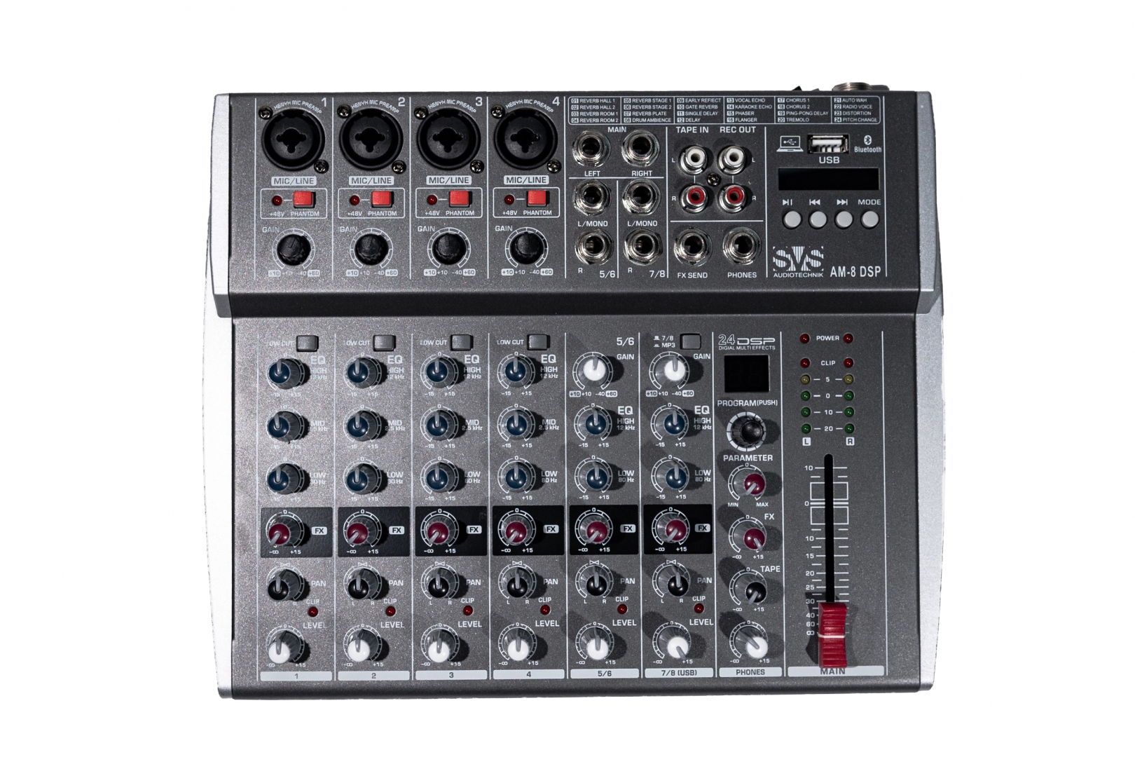 SVS Audiotechnik mixers AM-8 DSP Микшерный пульт аналоговый, 8-канальный